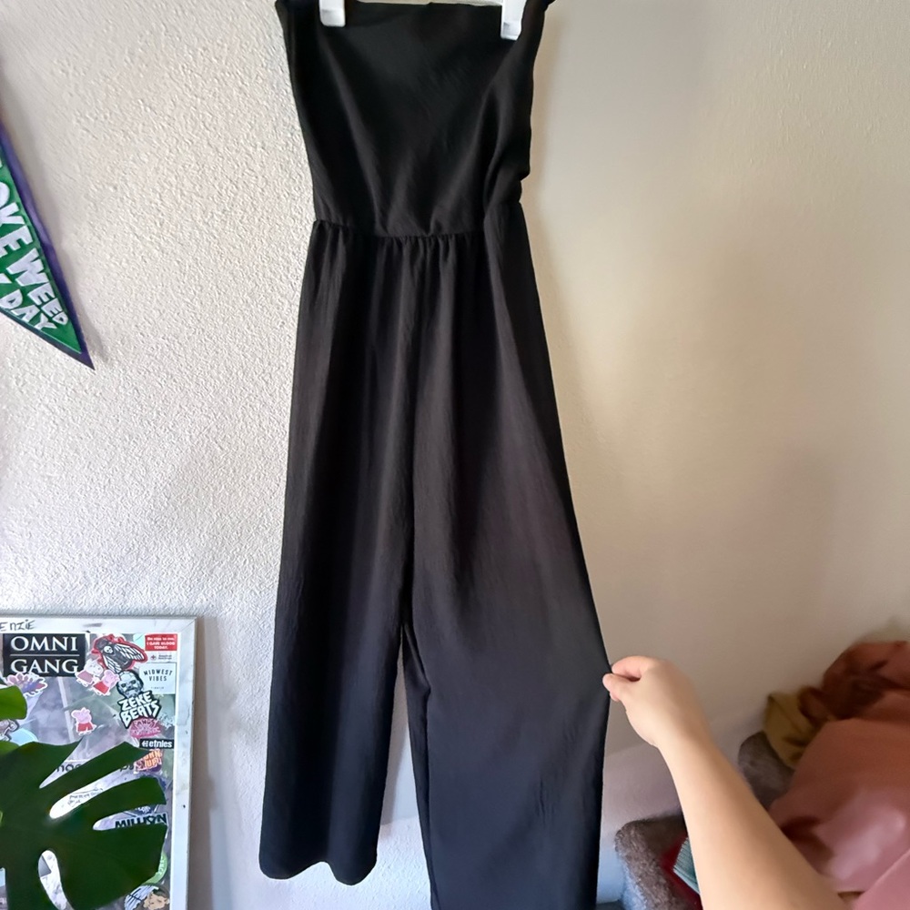 Classic Black Strapless Jumpsuit